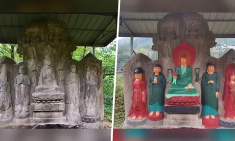Tượng Phật 1.400 tuổi bị phá hủy dưới tay dân làng sau hành động thể hiện sự biết ơn