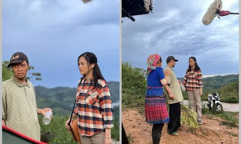 Thu Quỳnh giản dị trong hậu trường phim mới cùng Việt Anh, hé lộ luôn thời gian lên sóng