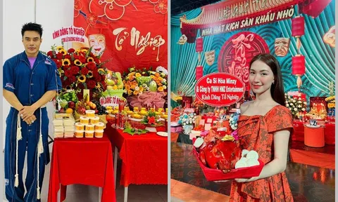 Dàn sao Việt cúng giỗ Tổ ngành sân khấu: Lê Dương Bảo Lâm, Hòa Minzy gây chú ý