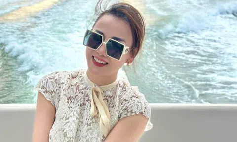 Phương Oanh khoe nhan sắc xinh đẹp, phản ứng thế nào khi được bà xã Công Lý gọi là 'mẹ bầu'?