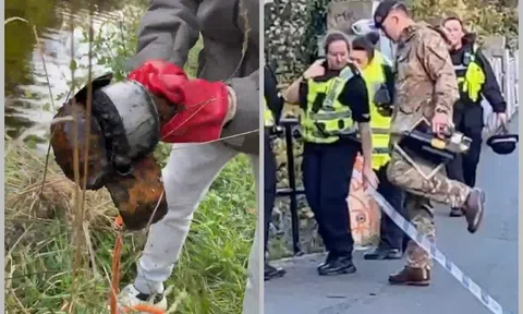 Cả nhóm đang vui vẻ đi câu, bỗng sững người khi thấy một thứ cực kỳ nguy hiểm có từ Thế chiến 2