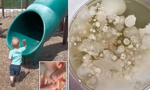 Phát hiện ra có hàng nghìn vi khuẩn trên tay của trẻ sau một giờ chơi ở công viên