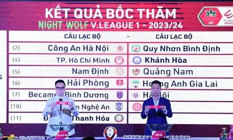 VPF bốc thăm, xếp lịch thi đấu Giải bóng đá Chuyên nghiệp Quốc gia 2023/2024