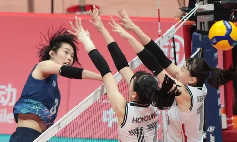 ASIAD 19: Tuyển bóng chuyền nữ Việt Nam ngược dòng đầy kịch tính trước Hàn Quốc