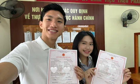 Đoàn Văn Hậu chính thức đăng ký kết hôn với Doãn Hải My