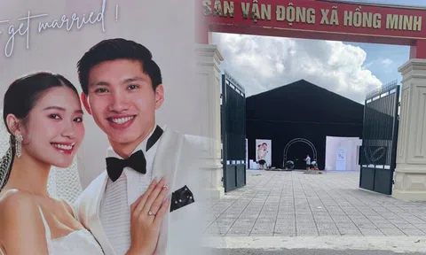 Bên trong rạp cưới 'siêu khủng' nhà Đoàn Văn Hậu chuẩn bị đón cô dâu Doãn Hải My