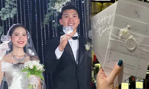 Hé lộ thiệp cưới của Đoàn Văn Hậu và Doãn Hải My tại Hà Nội, tổ chức tại khách sạn 5 sao