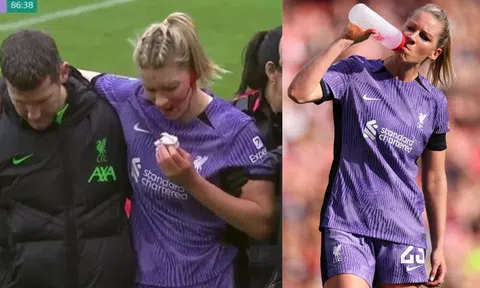 Xót xa hình ảnh nữ hậu vệ Liverpool 'đổ máu' trong trận đại chiến với Man Utd