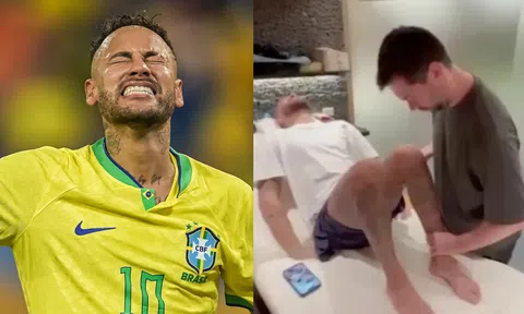 Video: Neymar la hét đau đớn khi điều trị chấn thương