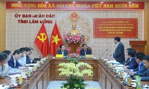 Phó Thủ tướng Trần Hồng Hà làm việc với tỉnh Lâm Đồng về Dự án cao tốc Tân Phú - Bảo Lộc và Bảo Lộc - Liên Khương