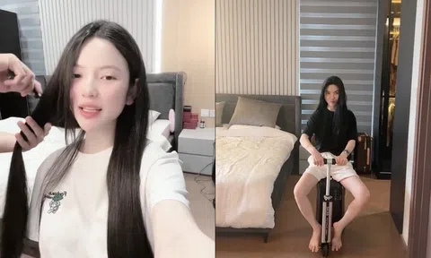 Livestream, Chu Thanh Huyền vô tình để lộ chốn riêng tư với Quang Hải tại nhà