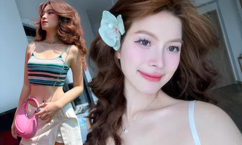 Nhan sắc ‘hoa nhan nguyệt mạo’ của bạn gái tiền đạo U23 Việt Nam, gu mặc 'khét' nhất làng WAGs