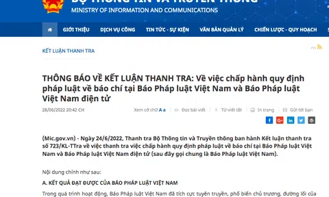 Thanh tra Bộ Thông tin và Truyền thông chỉ ra những sai phạm nào tại Báo Pháp luật Việt Nam?