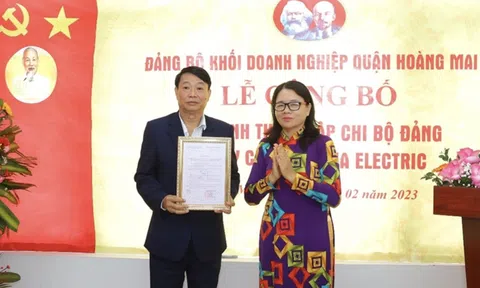 Hoàng Mai: Thành lập thêm một chi bộ doanh nghiệp ngoài quốc doanh