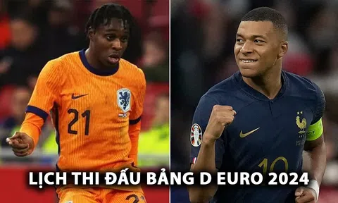 Lịch thi đấu bảng D EURO 2024: Mbappe khóc thét trước Van Dijk; Mục tiêu chuyển nhượng của Man Utd gây bất ngờ?
