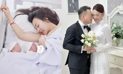 Phương Oanh nhận ngàn lời chúc sau khi sinh con cho Shark Bình, dung mạo cặp song sinh khiến dân tình xuýt xoa