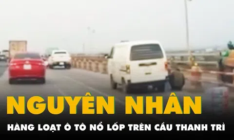 "Thủ phạm" khiến loạt ô tô bất ngờ nổ lốp trên cầu Thanh Trì
