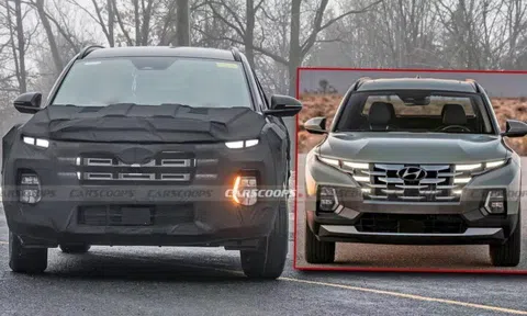 Bán tải Hyundai Santa Cruz 2025 sẽ có diện mạo vuông vức, mạnh mẽ hơn