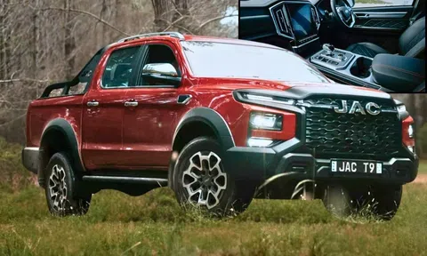 Bán tải giá rẻ JAC T9 ra mắt với vẻ ngoài cực hầm hố, thách thức Ranger, Hilux