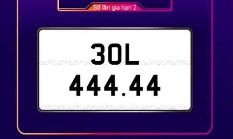 Siêu biển số 30L-444.44 chốt giá cao bất ngờ lên tới 3,7 tỷ đồng