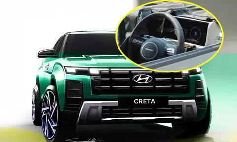 Lộ ảnh nội thất hiện đại của Hyundai Creta chạy điện, dự kiến ra mắt cuối năm sau
