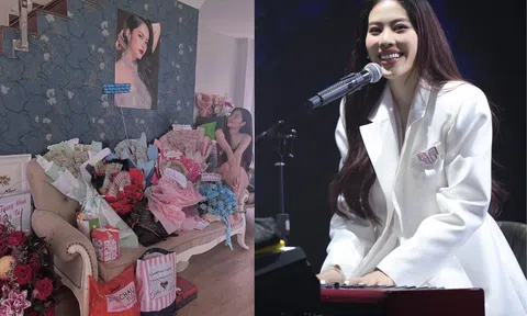Nam Em đăng dòng trạng thái gây chú ý khi được fan chơi lớn tặng nhiều bó hoa bằng tiền