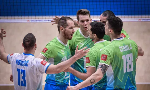 Hàng loạt tay đập hàng đầu góp mặt trong đội hình đội tuyển Slovenia tham dự VNL 2024