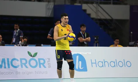 Chuyền hai kì cựu Giang Văn Đức thi đấu cho CATP tại giải hạng A toàn quốc 2024