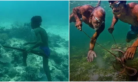 Kì lạ bộ tộc chọc thủng màng nhĩ từ bé để có khả năng bơi lặn như ‘người cá’