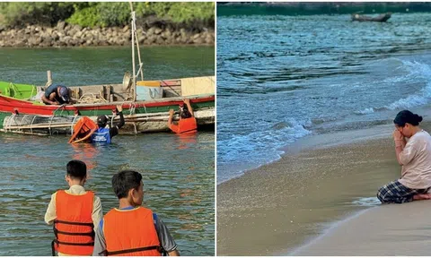 CĐM nghẹn ngào trước hình ảnh người mẹ quỳ trước biển, chờ đợi phép màu đến với con trai 6 tuổi mất tích