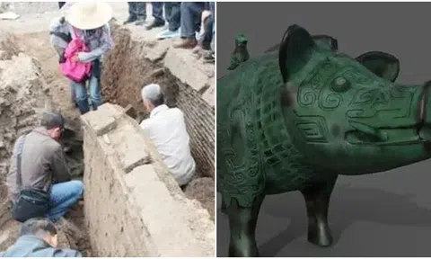 2 cha con đào móng nhà bất ngờ phát hiện 1 'con lợn', là phiên bản ‘giới hạn’ trên thế giới