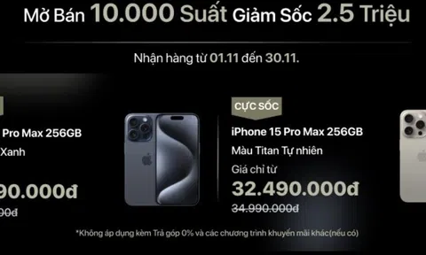 Mua ngay iPhone 15 Series để có cơ hội “rinh” về giải thưởng lên đến 100 triệu