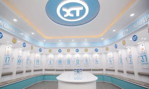 Đại gia V-League ra mắt phòng thay đồ đẳng cấp như châu Âu