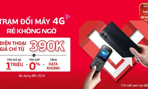 Trạm đổi máy 4G - Rẻ không ngờ chỉ từ 390K tại Viettel Store