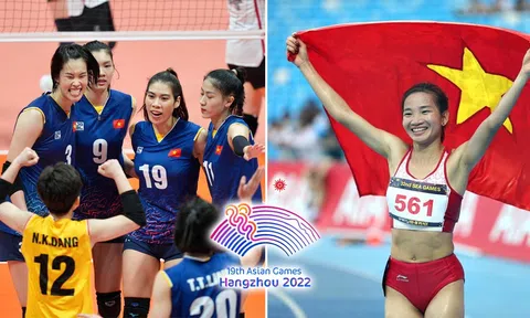 Bảng tổng sắp huy chương ASIAD 2023 hôm nay: Bóng chuyền nữ lập kỳ tích; Cờ tướng Việt Nam lỡ HCV