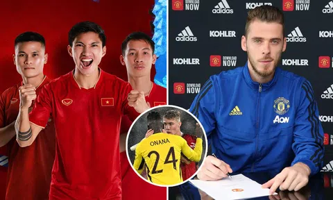 Tin bóng đá tối 4/10: ĐT Việt Nam nhận tin vui trên BXH FIFA; Man Utd tái ký De Gea thay thế Onana?