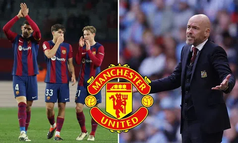 Tin chuyển nhượng mới nhất 23/4: Xong vụ MU sa thải Ten Hag; 'Ngọc quý' Barca cập bến Man Utd?