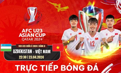 Trực tiếp bóng đá U23 Việt Nam vs U23 Uzbekistan - VCK U23 châu Á 2024: 'Quang Hải mới' gây sốt