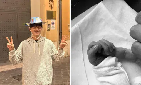 Song Joong Ki thành ông bố cuồng con, khoe diện mạo cực đáng yêu của con lai quý tử