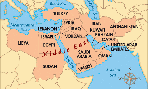 Khu vực Trung Đông và Cận Đông có phải là một không?