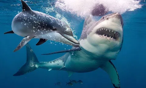 Vì sao cá mập lại sợ cá heo?