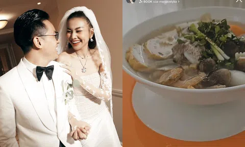 Thanh Hằng ra dáng 'nữ công gia chánh' sau khi kết hôn với ông xã nhạc trưởng