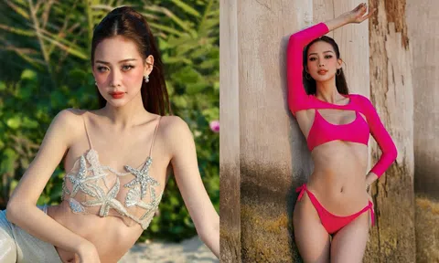 Hoa hậu Bảo Ngọc diện áo ngực trong suốt, khoe body bốc lửa tại Ai Cập