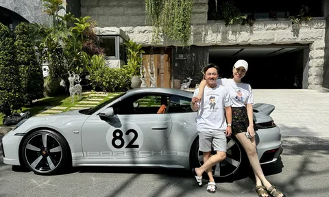 Vợ chồng Cường Đô La check-in cạnh xế hộp gần 20 tỷ, dân tình xuýt xoa vì đôi chân dài cực nuột của Đàm Thu Trang