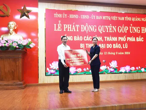 Quảng Ngãi: Phát động quyên góp ủng hộ đồng bào các tỉnh, thành phố phía Bắc bị thiệt hại do bão, lũ