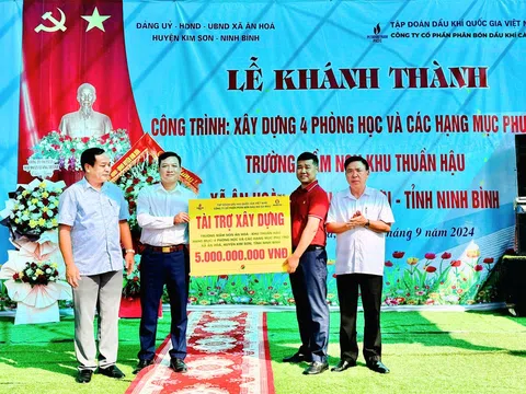 Phân Bón Cà Mau tài trợ 5 tỷ: Xây dựng môi trường học tập cho trẻ em mầm non tỉnh Ninh Bình