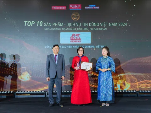 Generali Việt Nam được vinh danh Top 10 sản phẩm - dịch vụ tin dùng Việt Nam 2024 với VITA - Sức Khỏe Vàng