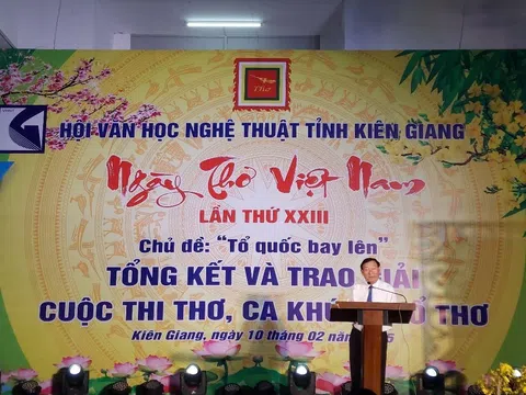 Kiên Giang: Trao giải Cuộc thi Sáng tác thơ, ca khúc phổ thơ nhân Ngày Thơ Việt Nam lần thứ 23
