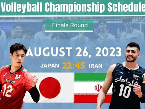 Trực tiếp chung kết bóng chuyền nam châu Á 2023: Iran vs Nhật Bản, 22h45 ngày 26/8