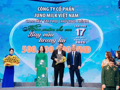 Juno Milk trao quà nâng cao sức khỏe miễn dịch trị giá 500 triệu đồng tại chương trình “Mùa xuân cho em” lần thứ 17